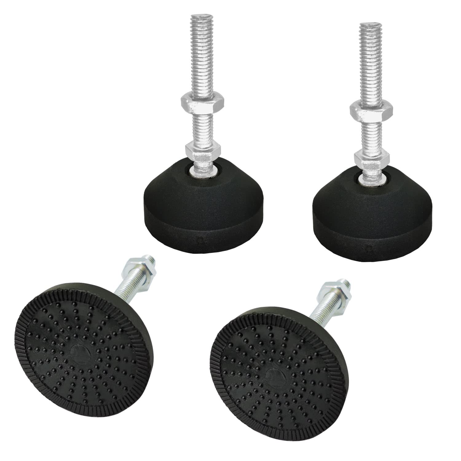 Xnrtop Adjustable Threaded Pole Leveling Foot Furniture Glide M8x50 mm,M8 x 1.25 Millimeter（Threaded Pole） 4 Pcs