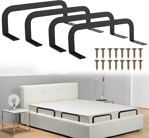 4 barras de retención de colchón para cama ajustable, evita que el tapón de colchón se deslice en su lugar, estabilizadores de colchón de metal para