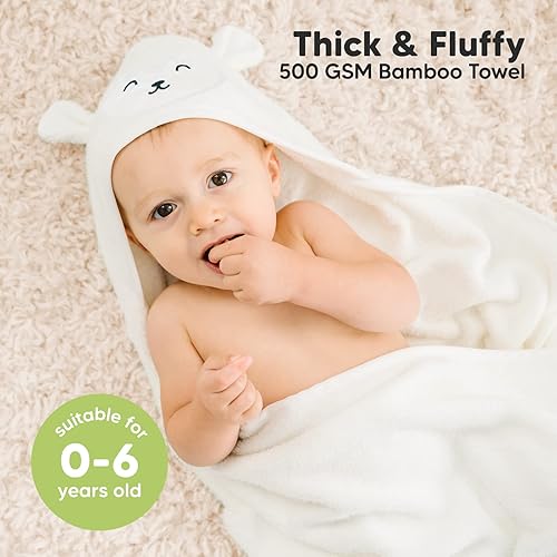 Miniatura 2 de KeaBabies Toalla con capucha para bebé y paños para recién nacidos, niños - Toallas de baño suaves con capucha para niños pequeños - Paño de baño