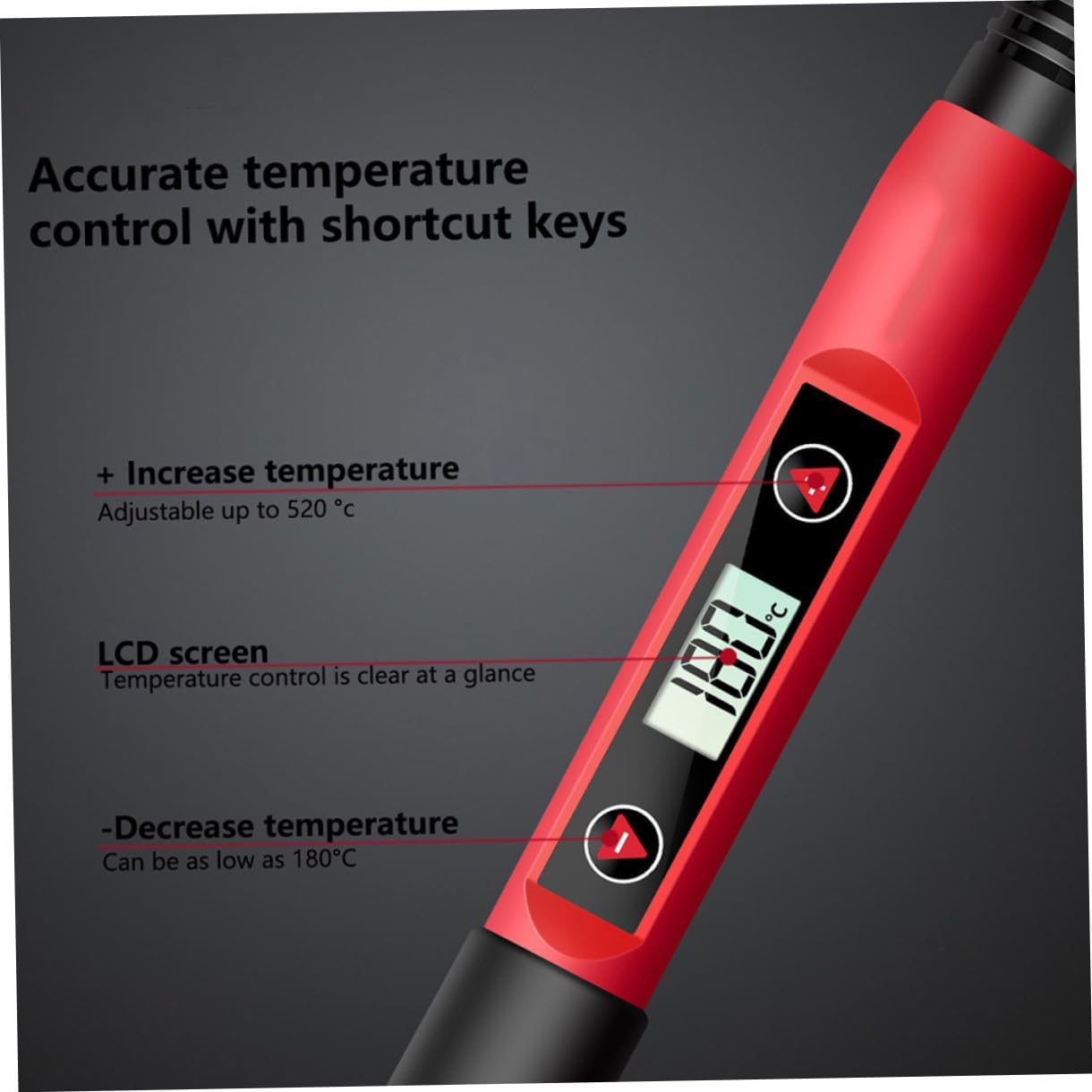 1Set Electric Soldering Iron Kit with Digital Multimeter for DIY Projects Adjustable Temperature for Beginners and Professionals Includes Tips and Tools US