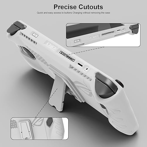 Miniatura 7 de Funda protectora de TPU ultradelgada mejorada con cubierta frontal compatible con ASUS ROG Ally, absorción de golpes, antideslizante y antiarañazos