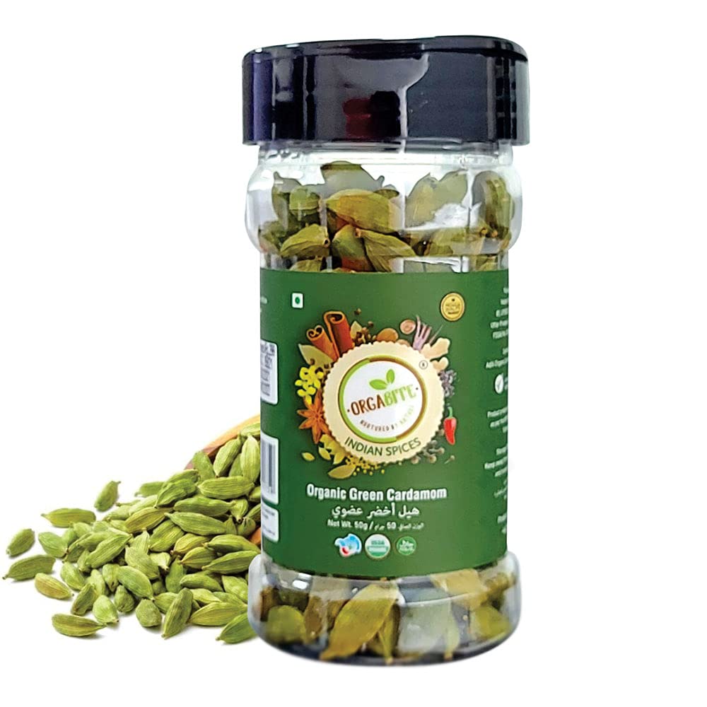 Orgabite Organic Green Cardamom, 100g