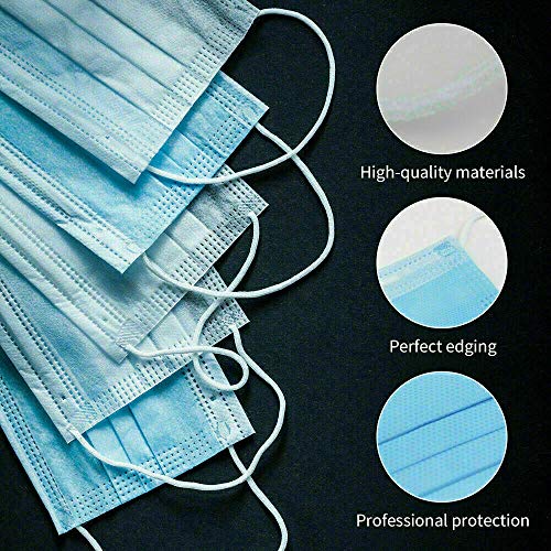 Dxlover Face Masks 3-Ply Blue 50 Peices Box, 1Count #TOP3