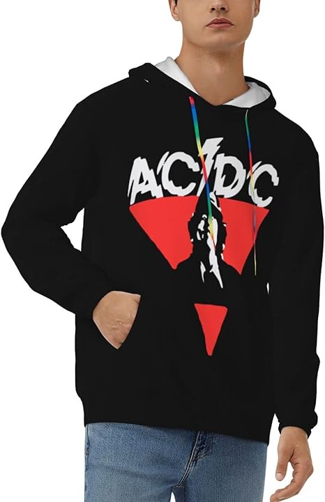 Amazon Co Jp パーカー メンズ Acdc スウェットシャツ 長袖 トレーナー トップス スウェットパーカー スウェットプルオーバー プルオーバーパーカー プルオーバー フーディ ジャージ Tシャツ 上着 フード付き ポケット付き 防寒 防風 柔らかい ファッション カジュアル