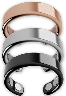 Magnetic Rings for Women/Man, Vayro Ring, Adjustable Stainless Steel Rings, Classic Open Design Black/Silver/Rose Gold/Gold