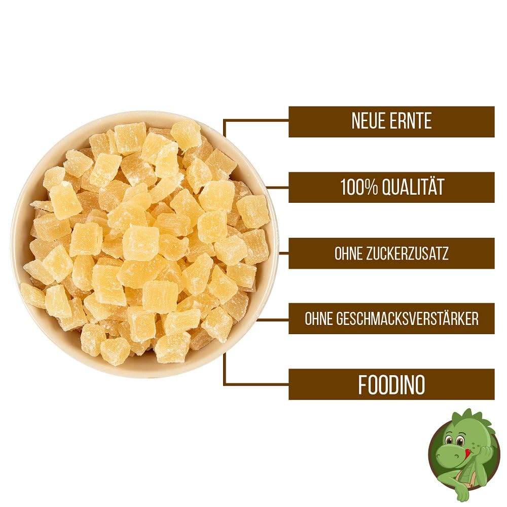 FOODINO 5kg Ananaswürfel kandiert getrocknet gesüßt