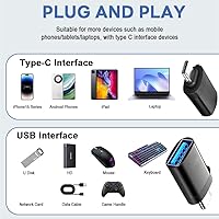 Vista 2 de USB C to USB A dapter, 2 Pack Type C Female to USB A Male Charger Converter, 2 Pack USB-C to USB Female OTG Adapter Compatible for iPhone 15 Pro