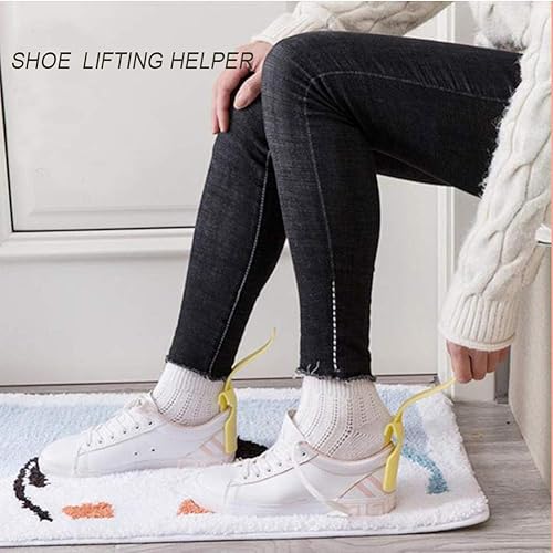 Miniatura 5 de ZAILHWK Lazy Zapatero ayudante con mango de cuerno de zapato para levantar zapatos, fácil de poner y quitar, portátil, calcetín deslizante de