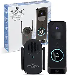 Vídeo Porteiro Interfone Inteligente Wifi Câmera Dupla Visão Noturna 180° HD Alexa Tuya Smartlife Panda Plus Áudio Bidirecional