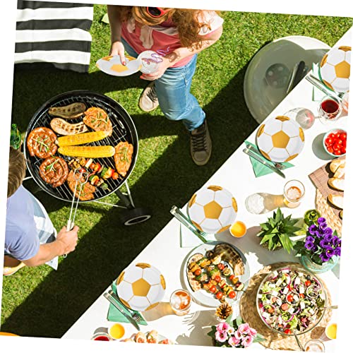 BESTonZON 16 Pçs Prato Descartável Pratos De Papel A Granel Desechables Para Comida Bolas De Futebol