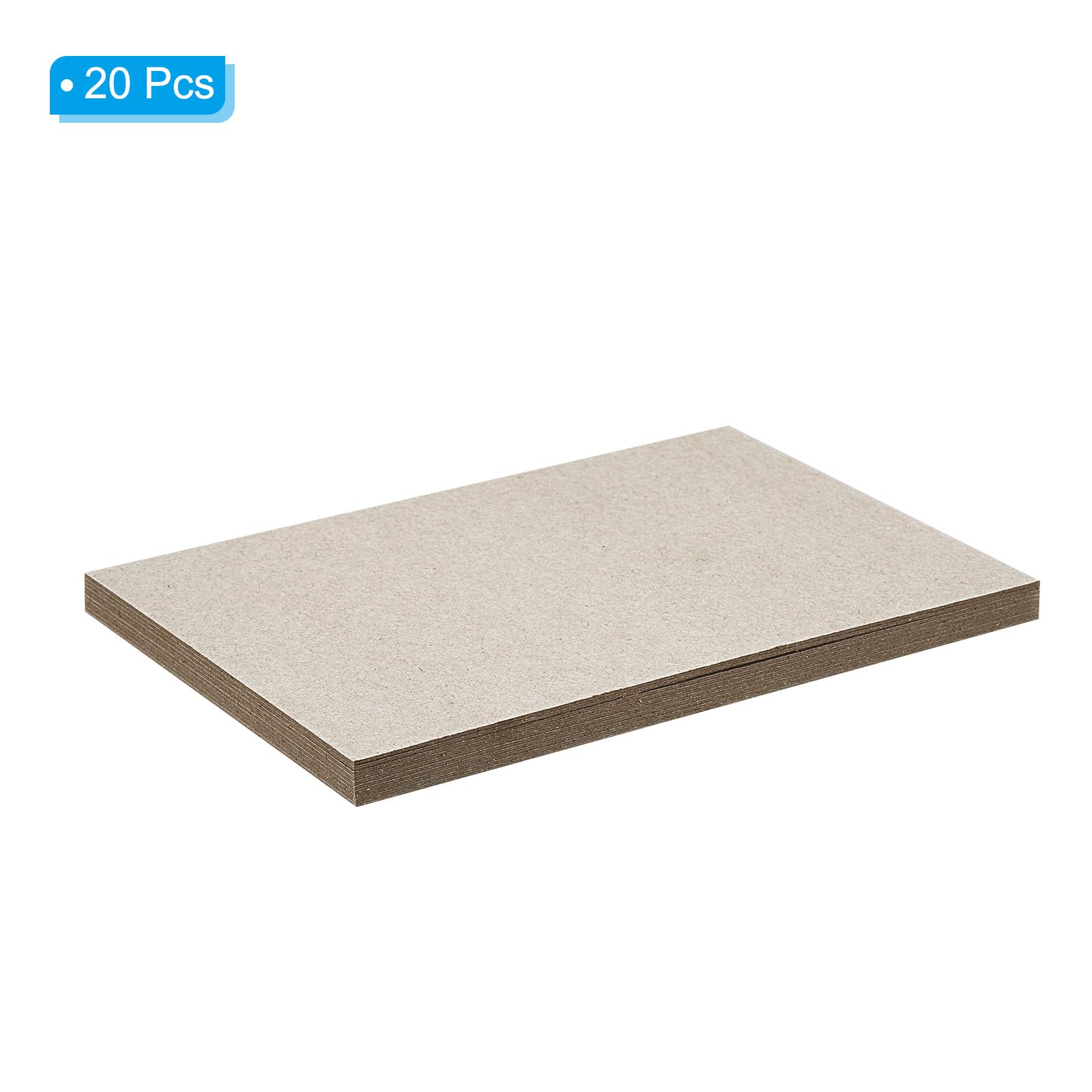 PATIKIL 7x5x0.04" Chipboard Sheets, 10Pcs Thick Book Board Binders Board Sturdy Bookbinding Supplies for Book Binding Cover Gray - Image 3