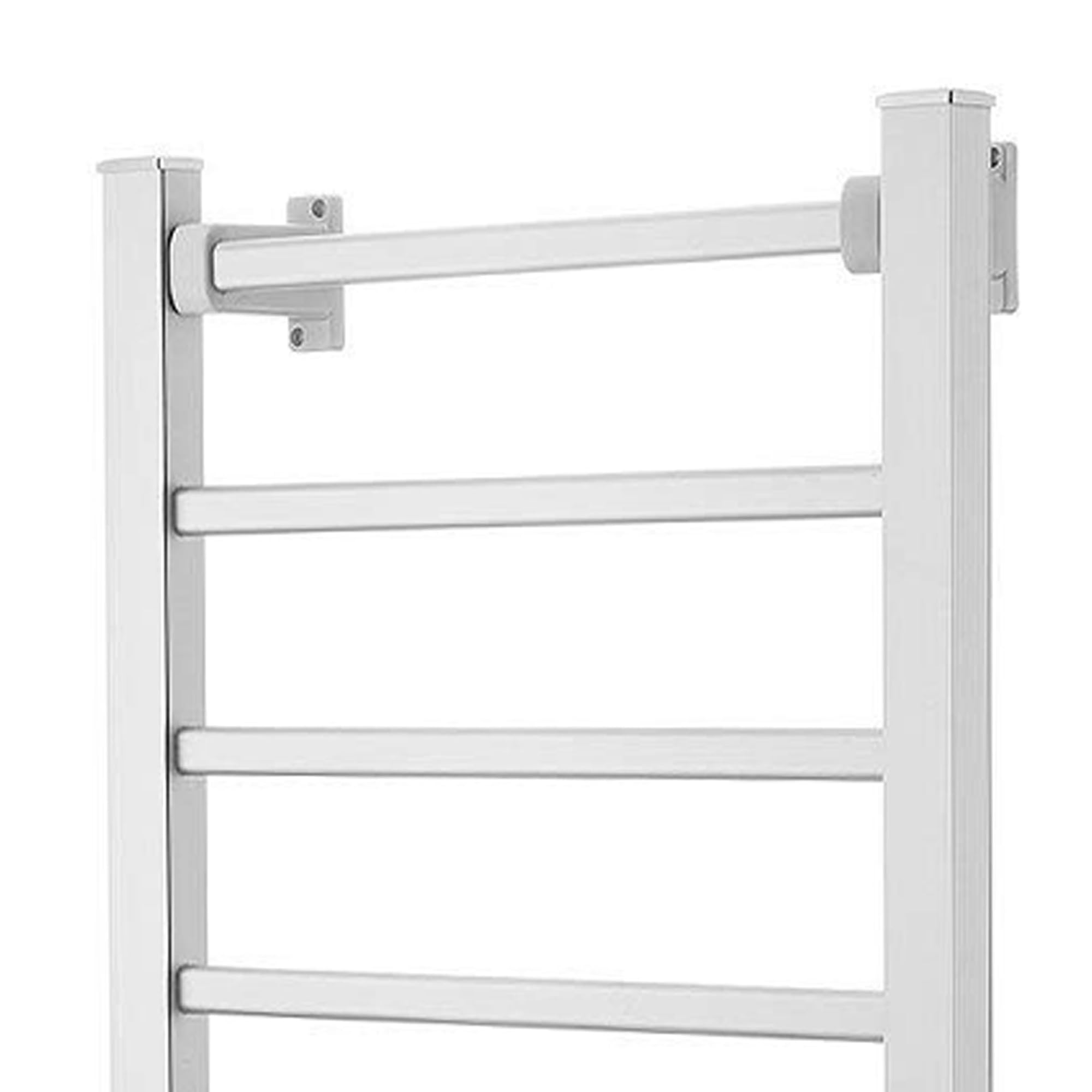 Prem-i-air FISHTEC Riscaldamento Portasciugamani Elettrico Murale per Bagno in Alluminio/Portasciugamani su Supporto - 6 Barre - 90 X 55 CM - Grigio