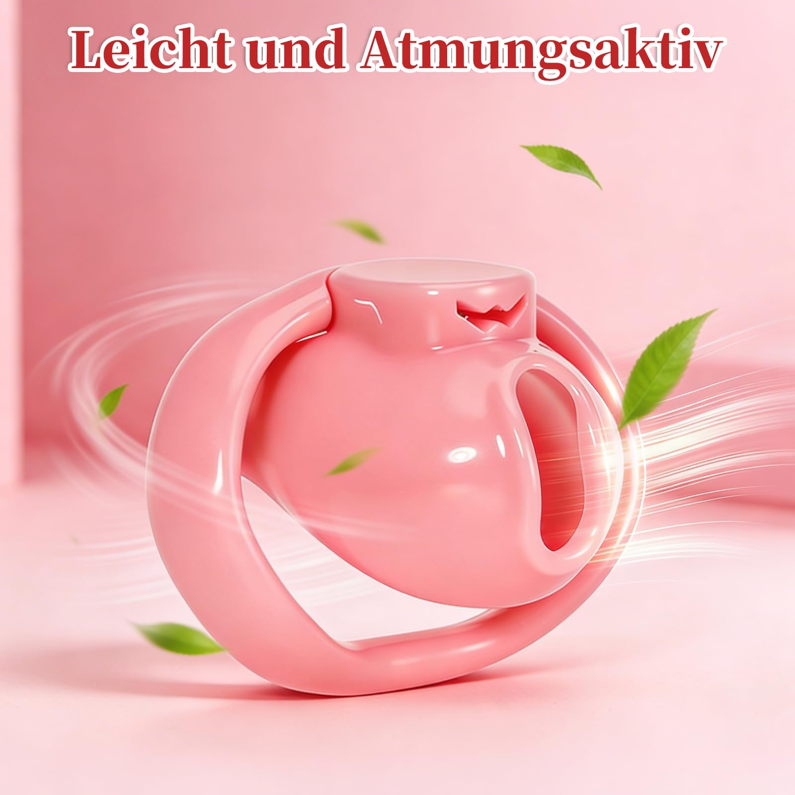 Cage de Chasteté pour Pénis Petite Chastity Cage avec 2 Clés et 4 Anneaux Différents Sex Toys pour Man Cage Chastetée pour Bondage les Pénis des Hommes Légère et Respirante (Clear,Nub)