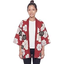 Dita Japanese Happi Coat Festival Jacket Unisex Cotton Traditional Kimono Style Short Robe M-L