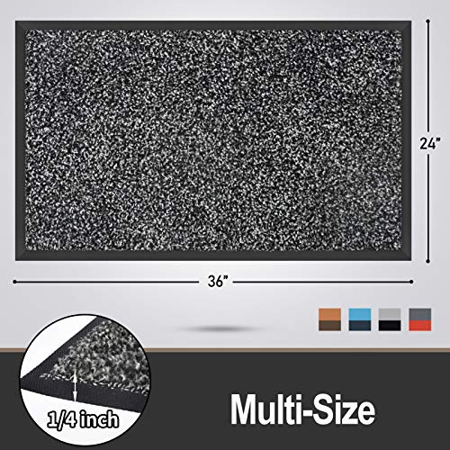 image for Mibao Door mat, 24 x 36 inch Rubber Backing Non Slip Low-Profile Super
