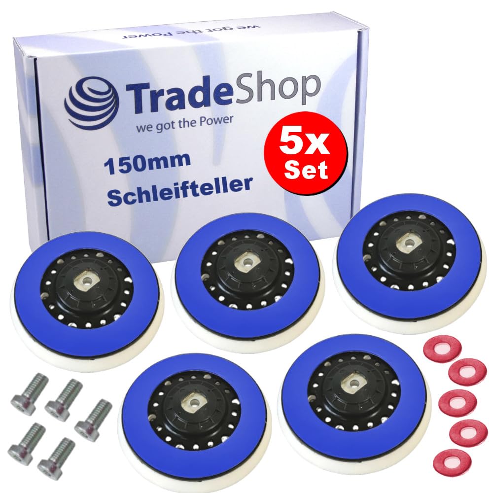 Platorello Di Supporto Da 150 Mm Duro – Compatibile Con Levigatrici Rupes BigFoot LHR21 ES, Mark II E III, Con Bullone M8