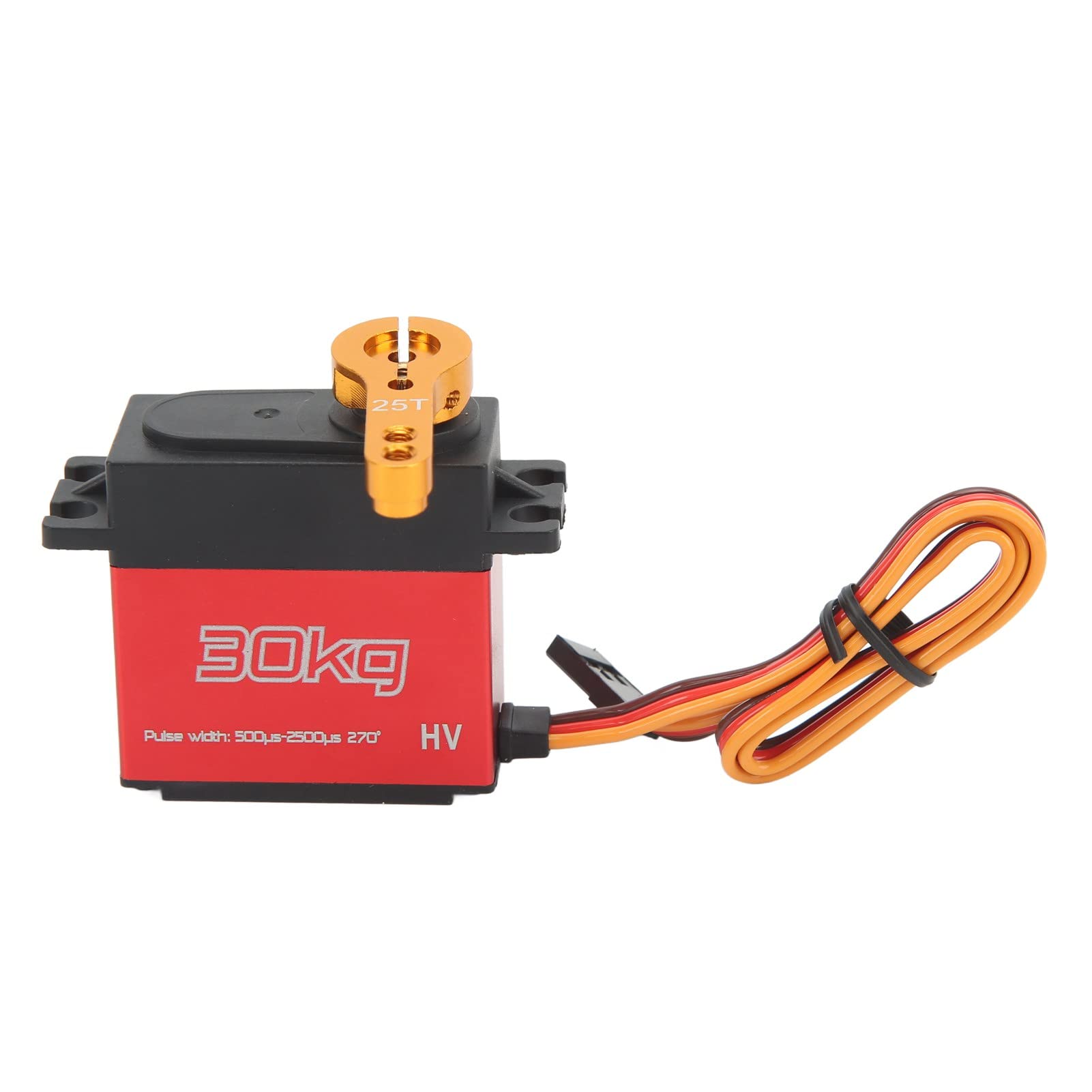 EVTSCAN Servo numérique RC à Couple élevé 46KG Servo numérique à Engrenages métalliques sans Noyau à Haute Tension à Grand Couple 180 ° pour Voiture 1/10 1/8 RC