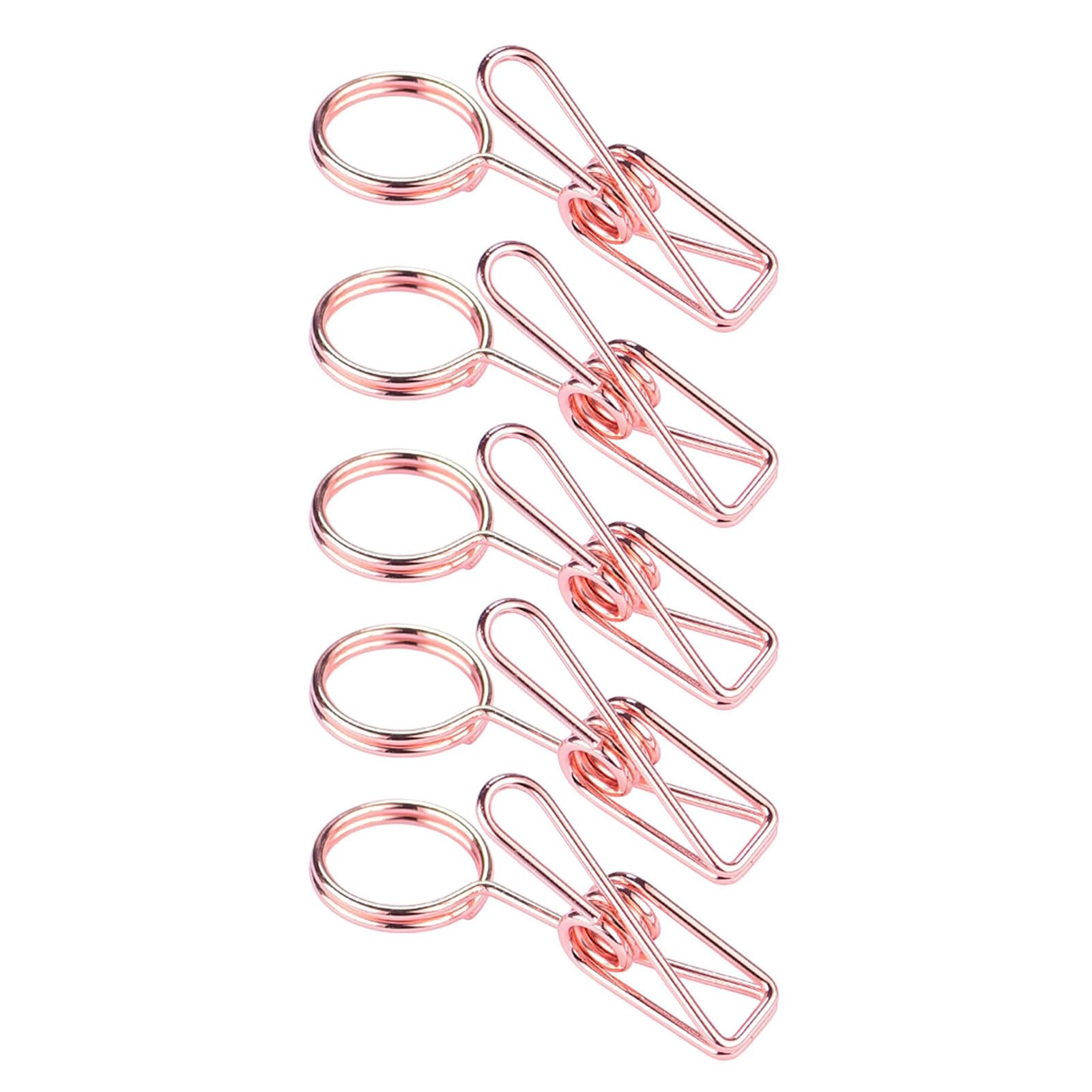 Hsioluted 5Pieces Metal Photo Stand Clip Name Card Organiser Stand with Iron Wire Clip for Desk Card Photo Organization Metal Double Name Organiser