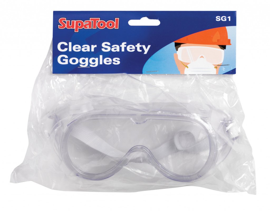 STX_364566 SupaTool Clear Safety Goggles (SG1)