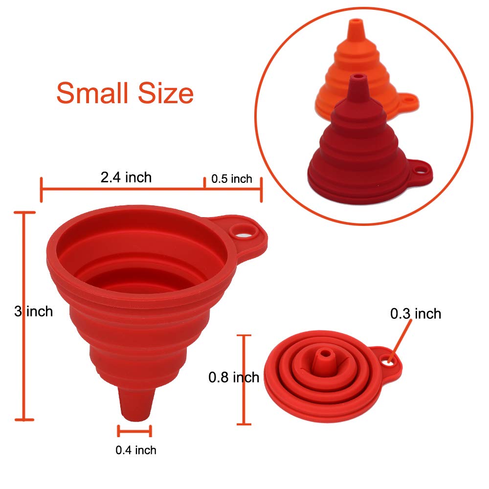 Mini Foldable Silicone Funnel – Collapsible Folding Kitchen Funnel – Food Grade, Eco-Friendly (1pc, ~16g) - View #4