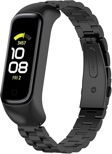 Miniatura 5 de Bandas de repuesto compatibles con Samsung Galaxy Fit2 SM-R220 mujeres y hombres, correas de repuesto de acero inoxidable para Galaxy Fit 2 Fitness