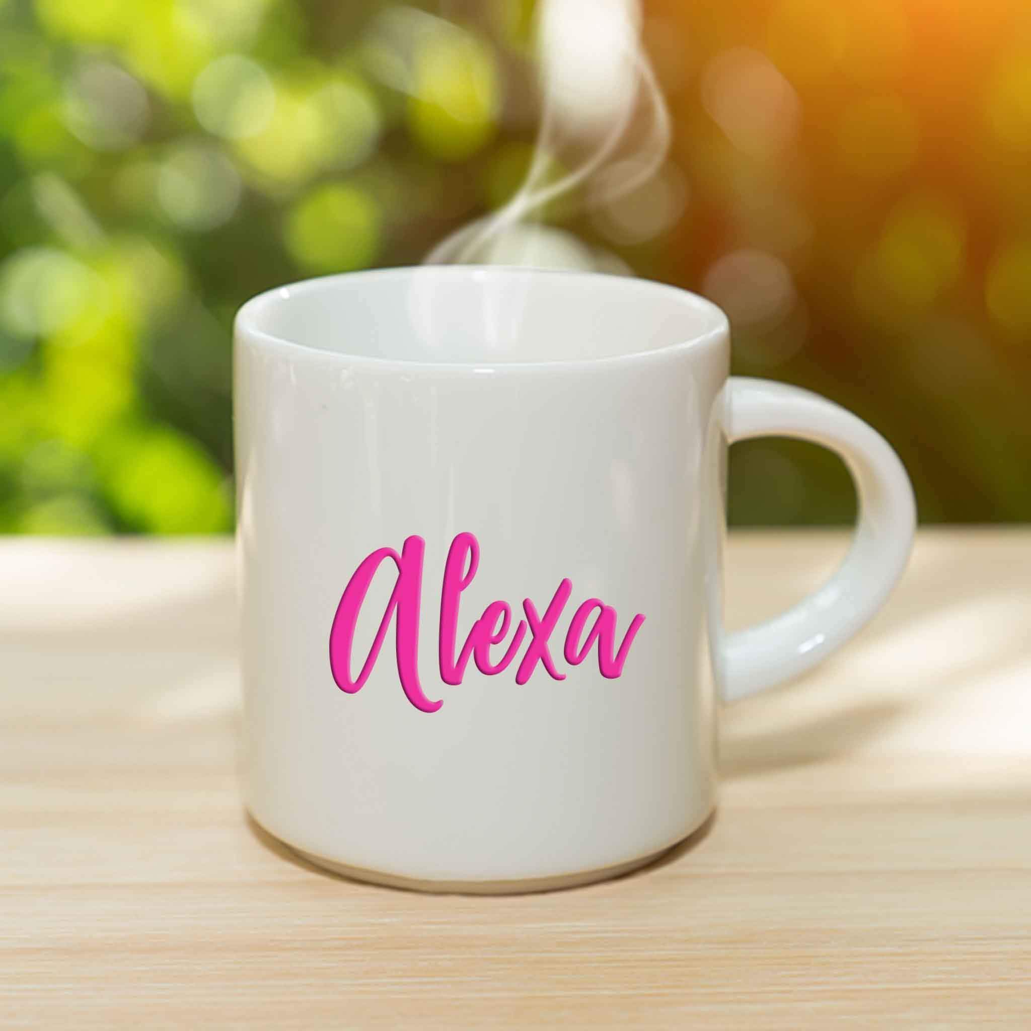Amazon.com: Alexa Coffee Mug - Personalized Ceramic Cup with Name,  Customized Gift Idea for Women/Girls, Custom Unique  Birthday/Christmas/Holiday Present for Adults/Kids, 11 Oz : Home & Kitchen