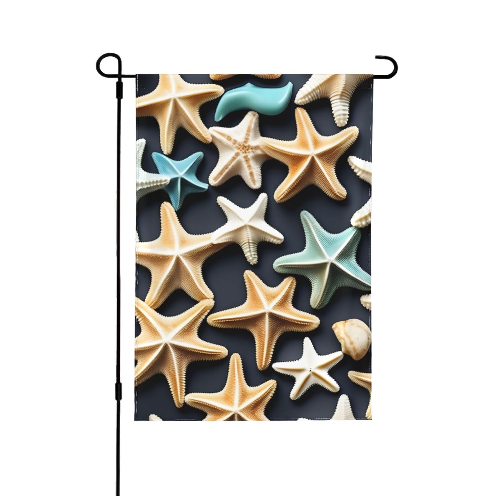 Drapeaux décoratifs de jardin durables au motif étoile de mer pour toutes les saisons