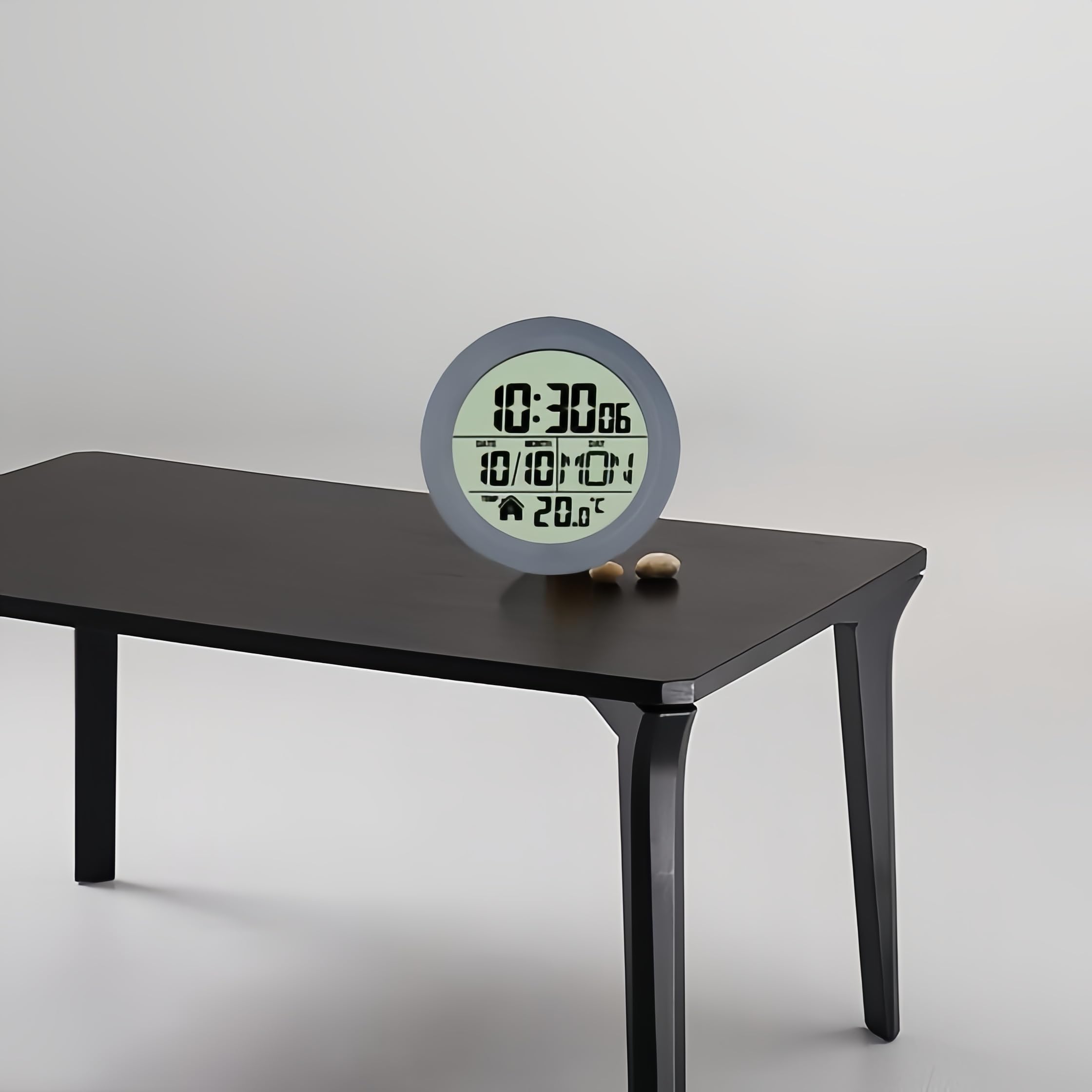 Reloj Digital de Ducha con Pantalla LCD, Impermeable Decoración de Pared Silenciosa, Ventosa con 4 Ventosas, Muestra la Hora Temperatura Fecha Día de la Semana para Baño Dormitorio