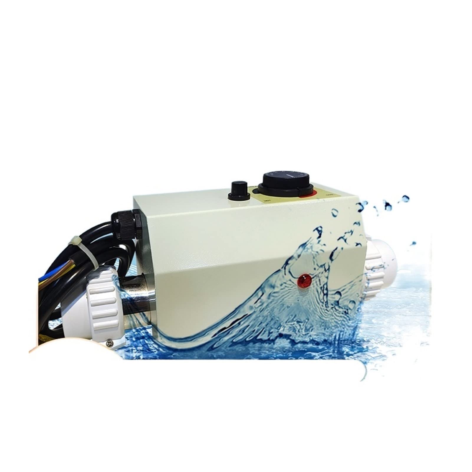 CUDTAPI Pool Heater 2/3KW Electric Pool Heater Smart Heating Bathtub Swimming Pool Thermostat SPA Cylinder Constant Temperature Heating Equipment Pool Heat Pump(3KW)