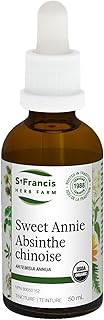 St. Francis Herb Farm Sweet Annie Herbal Tincture Liquid | Helps Control Fever, Intestinal Dysbiosis, Giardiasis & Candidiasis | Gluten-Free | Organic | Non-GMO | Lactose-Free | (50ml)