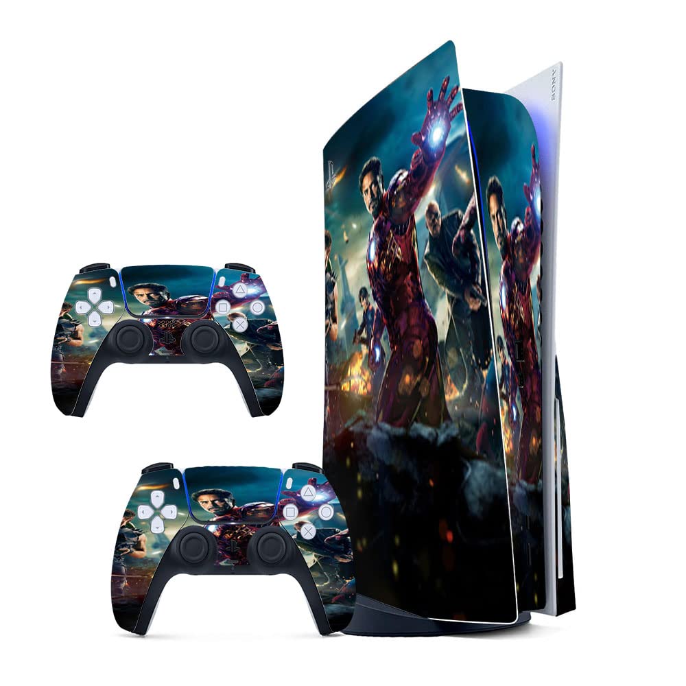 GADGETS WRAP Printed Vinyl Skin Sticker Decal for Sony PS5 PlayStation 5 Disc Edition Console & 2 Controller (Skin Only, Console & Controller not Included.) - Avengers Assemble Multicolor (B0BW3R59RT) Amazon Price History, Amazon Price Tracker