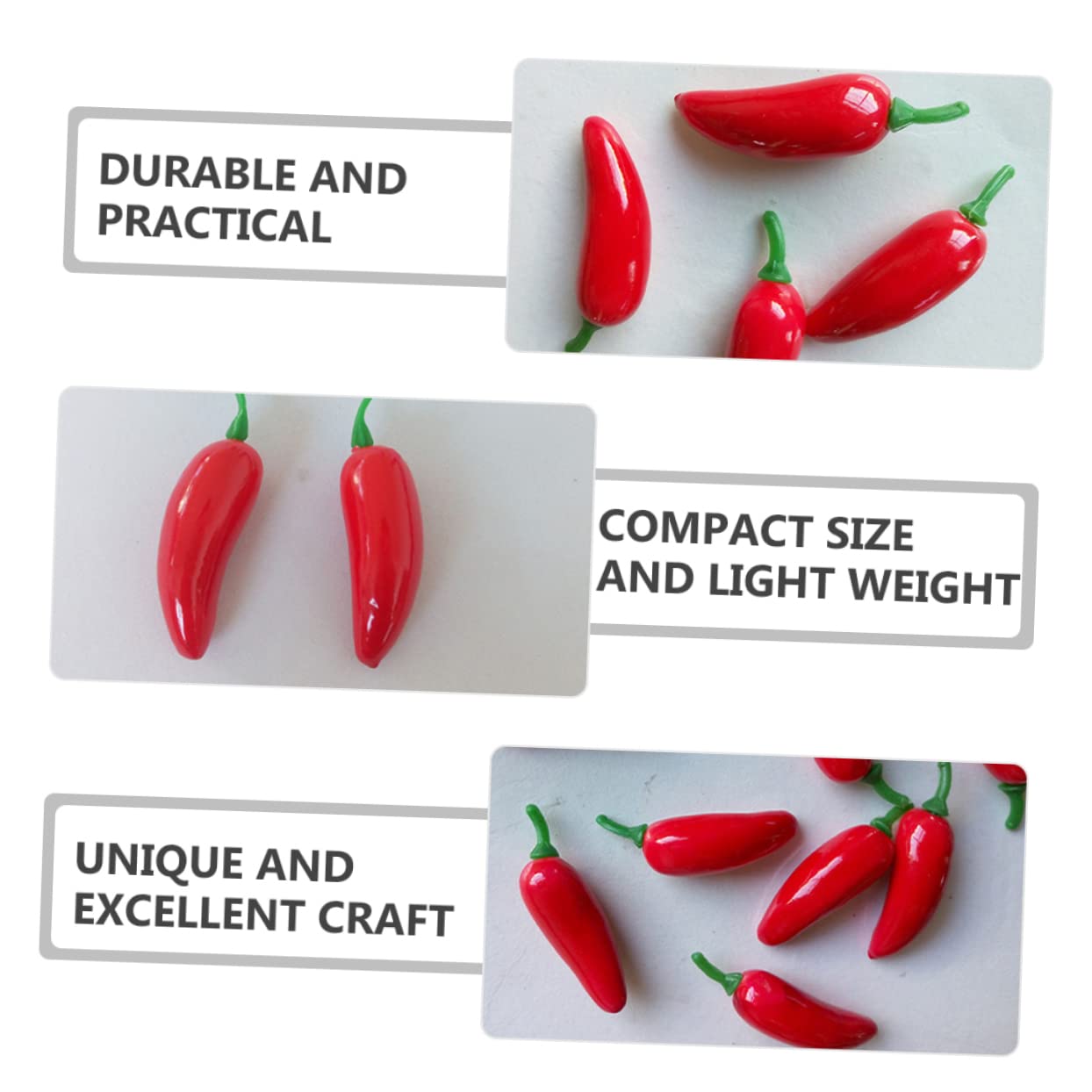 VOSAREA 500pezzi Mini Peperoncini Finti Rossa Di Decorazioni Per Casa e Feste Ornamentali Per Ambienti Rustici e Fotografie