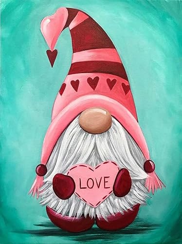 PINLVHG Kits de pintura de diamantes de gnomos para adultos 5D arte de diamante manualidades decoración de pared regalo de vacaciones 12 x 16