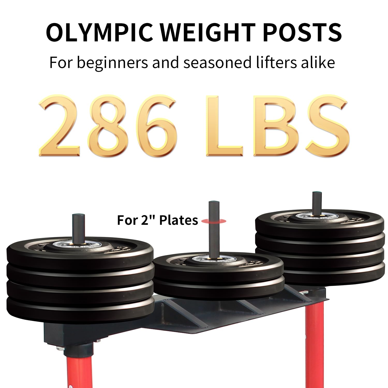 Adjustable Vertical Leg Press Machine for Home Gym - 286LB Weight Capacity, 3-Position Backrest & Compact Design (Olympic Plate Compatible)