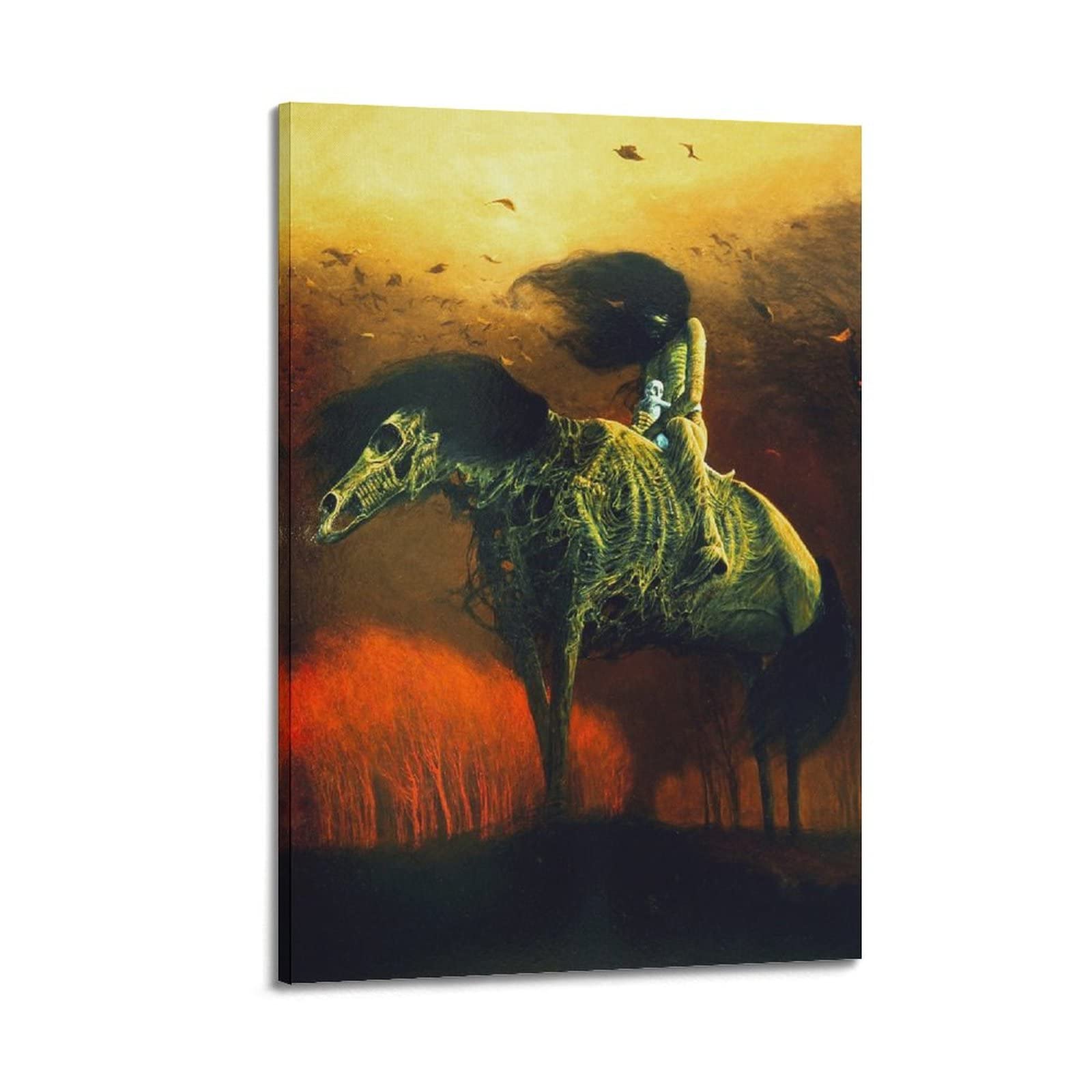 JAHER Surrealist Work No.30 by Zdzisław Beksinski Art Poster Painting Wall Art Living Room Painting 08x12inch(20x30cm)