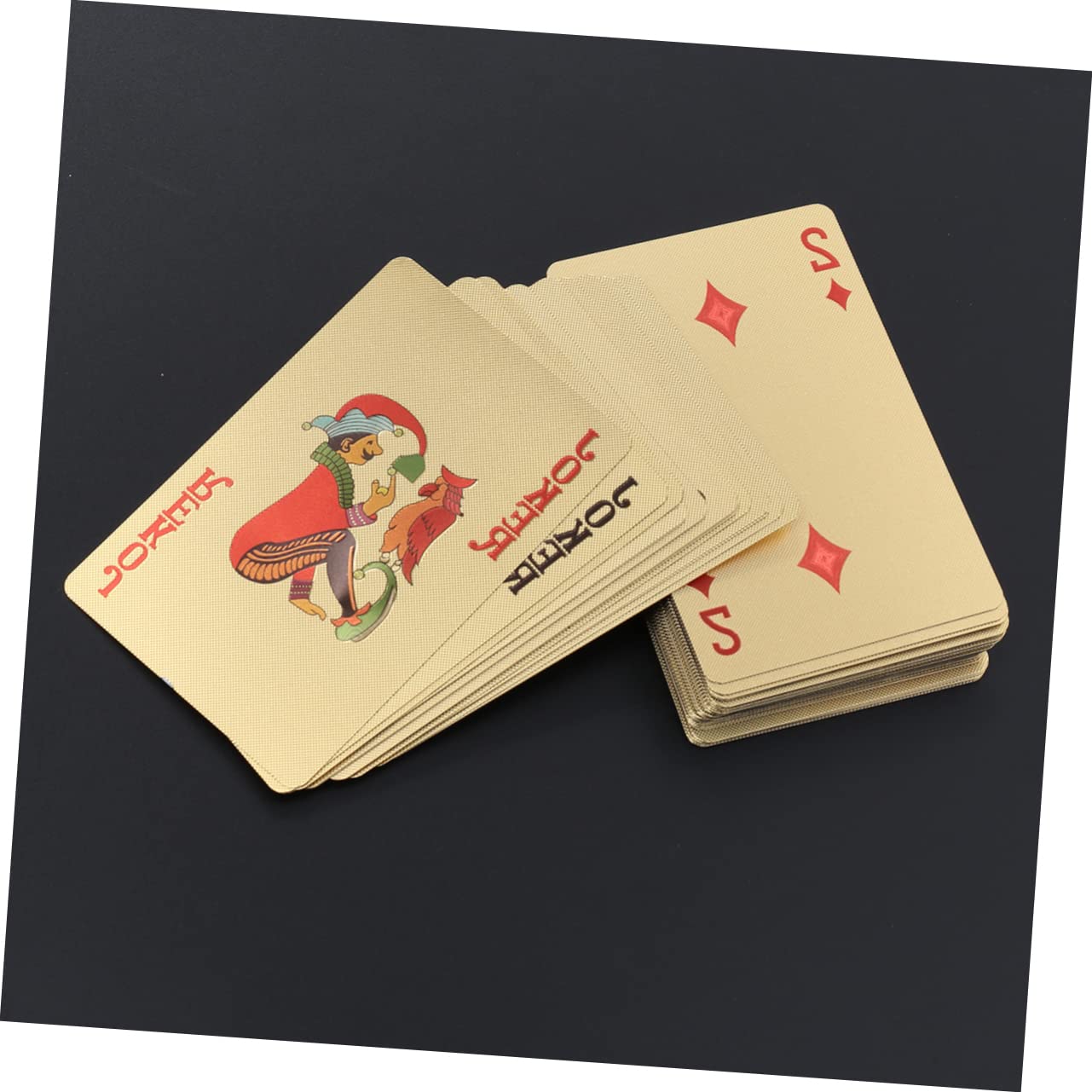 ibasenice 3pezzi Carte Da Gioco Placcate Oro Per Giochi Da Tavolo Collezione e Divertimento Con Famiglia e Amici