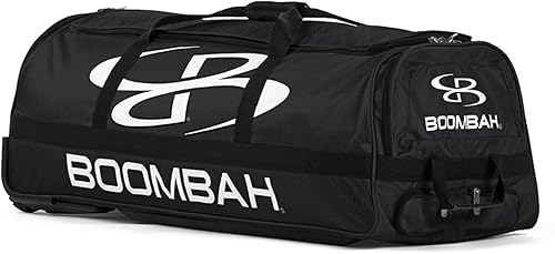 Boombah Brute Bolsa Rodante para Bates - 35" x 15" x 12-1/2" - Múltiples Opciones de Color - Capacidad para 4 Bates y Espacio para Equipo - Bolsa