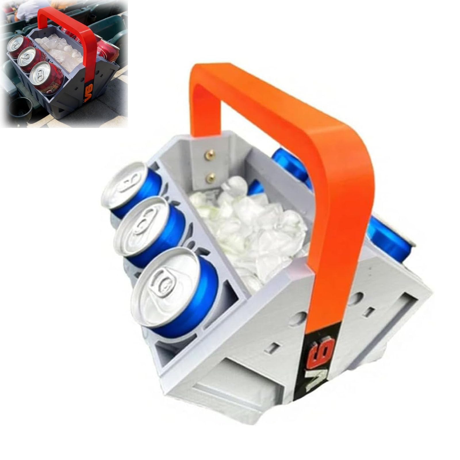V4/V6/V8 Engine Block Drink Cooler, Beer and Soda Can Beverage Chiller, Holds Multiple Cans with Ice Compartment, for Car Lovers, Novelty Cooler for BBQ, Tailgating & Outdoor Parties (V6)