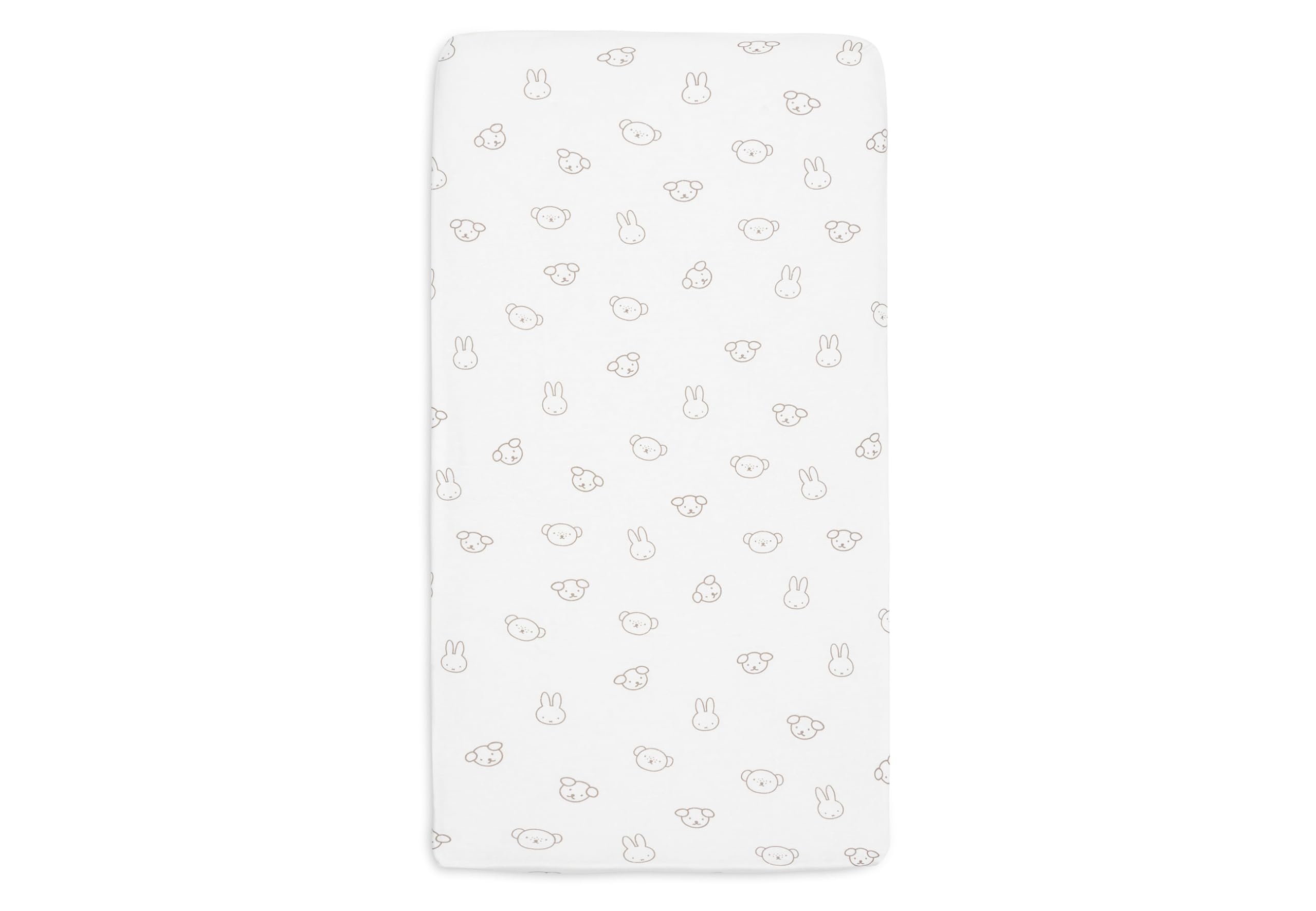 Jollein Fitted Sheet Jersey, For the Cradle, Miffy and Friends, 40/50x80/90cm, Cotton Crib Sheet, Baby Bed Sheet - Image 2