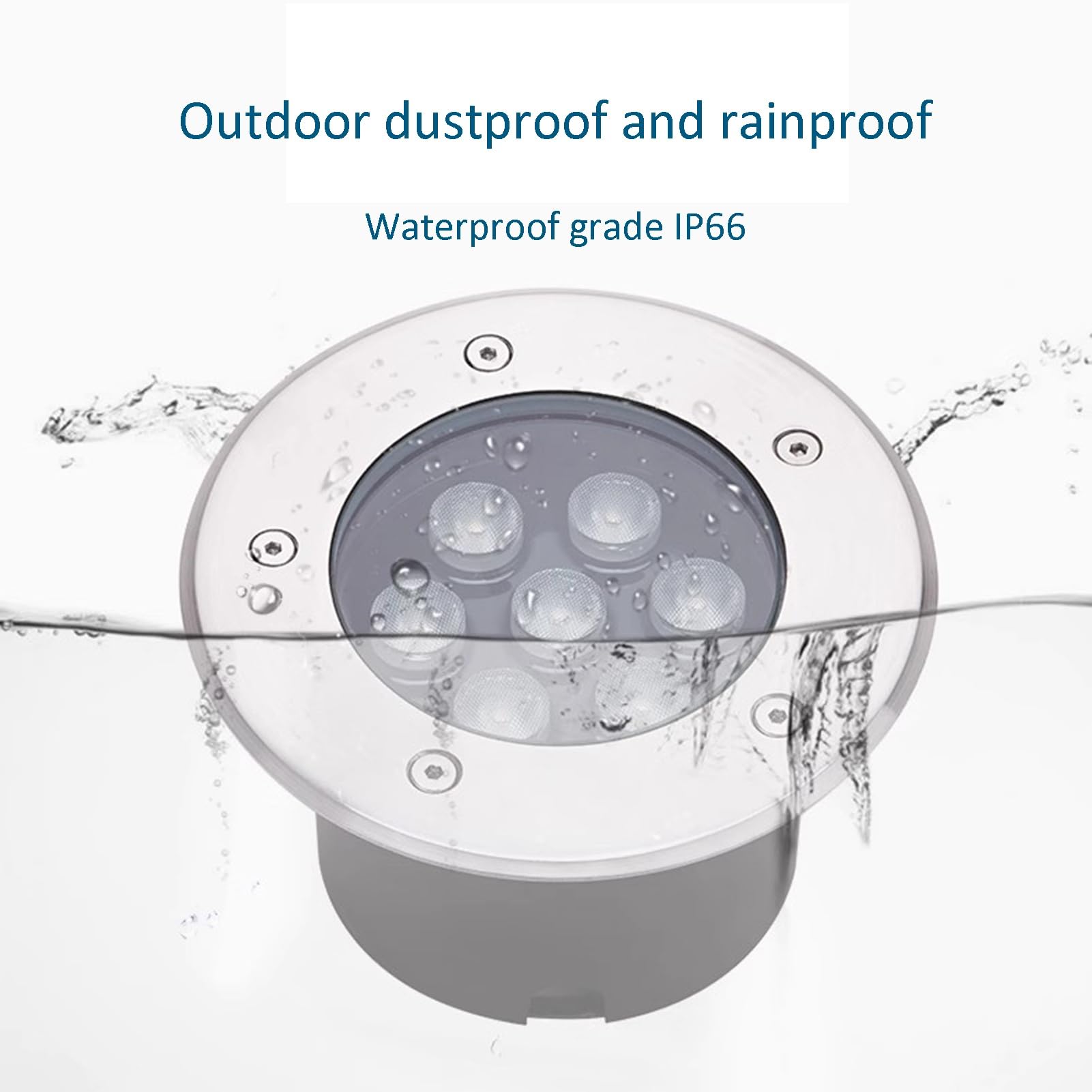 Zakopane reflektory zewnętrzne, oświetlenie podłogowe, wpuszczana okrągła lampa krajobrazowa IP66, AC85-265 V, oświetlenie studni na podjazd, ogród, podjazd, patio, taras.