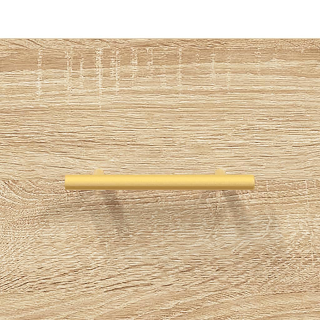 Homgoday Tavolino da caffè in rovere Sonoma, 50 x 50 x 40 cm, in legno ingegnerizzato, tavolino da tè per soggiorno, sala d'accoglienza degli ospiti, camera da letto e ufficio, mobili tipo 3