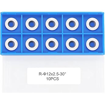 12mm Round Carbide Inserts Indexable Fits DIY Lathe Wood Turning Tools Ci3 Pack of 10