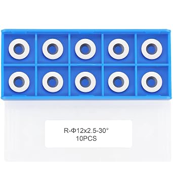 12mm1/2 inch Round Carbide Inserts for Woodturning, R12 X 2.5mm Indexable Carbide Cutter fits for DIY Woodworking Lathe Wood Turning Finisher Hollower Tools, Ci3, 10pcs