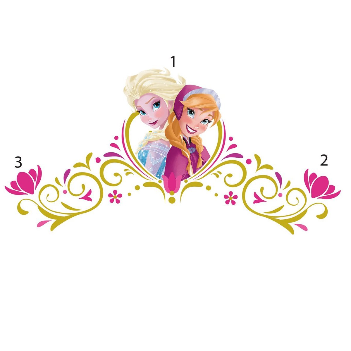 Roommates Frozen Spring Time Headboard Wall Decal With Personalization, Multi-Colour, RMK2748GM