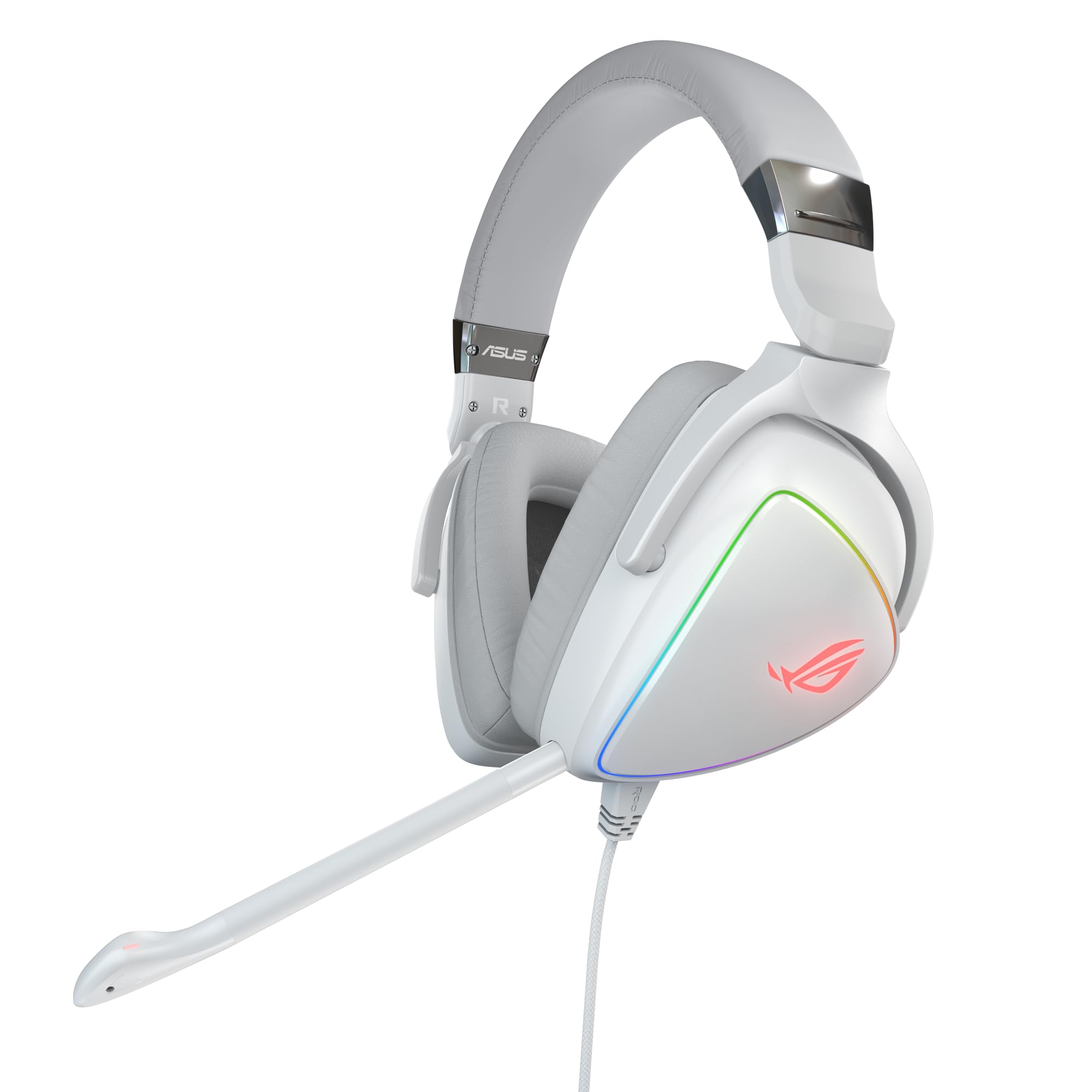 ASUS ROG Delta RGB Gaming Headset with Hi-Res ESS Quad-DAC, Circular RGB Lighting Effect and USB-C Connector for PCs, Consoles and Mobile Gaming, One Size