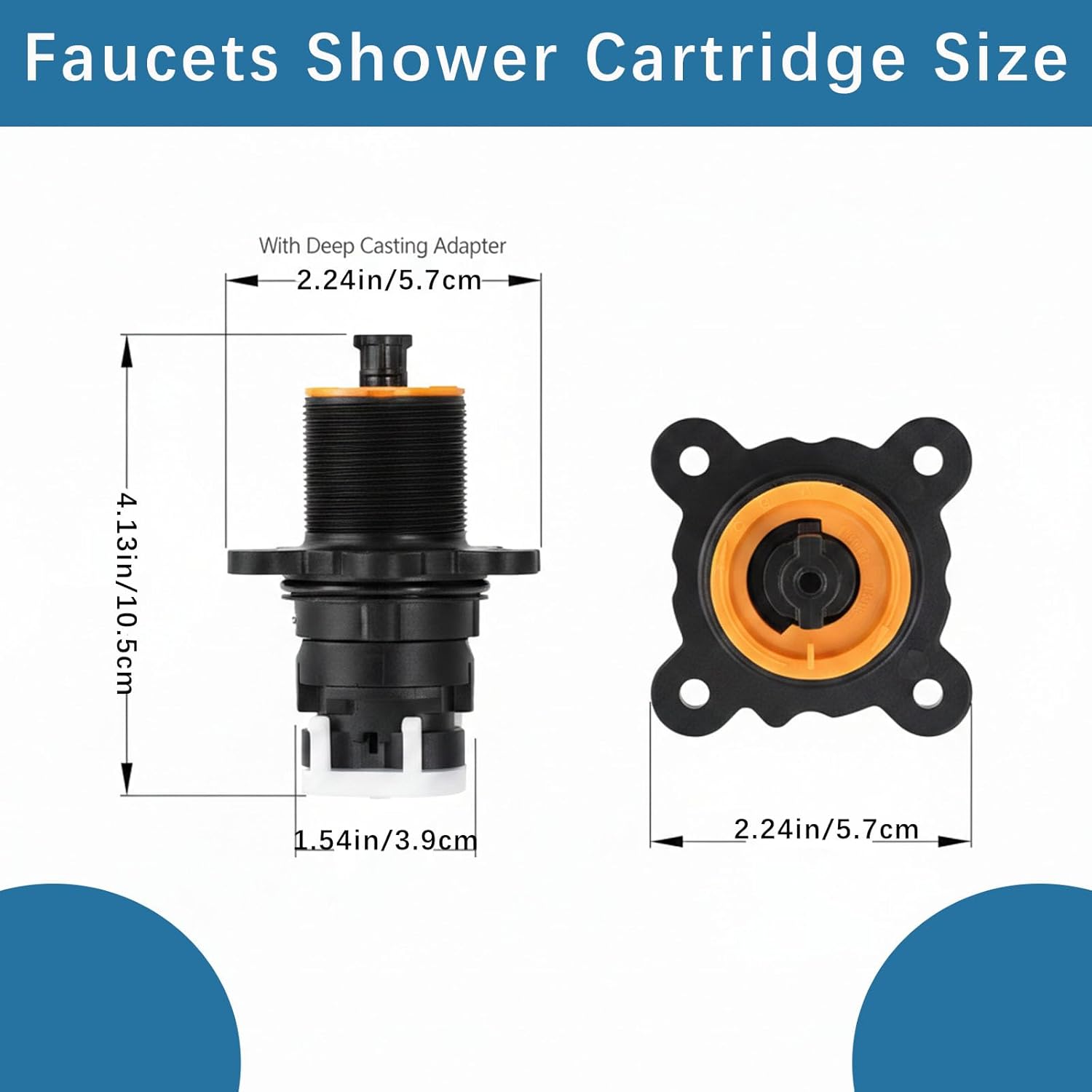 9745319 Shower Cartridge Replacement Compatible with Pfister 0X8/JX8/VB8/JV8 Valves, Replace 974-042, 974-0420, Pressure Balanced Cartridge for Tub & Shower Valve with White Adapter, Plastic Stem (1)