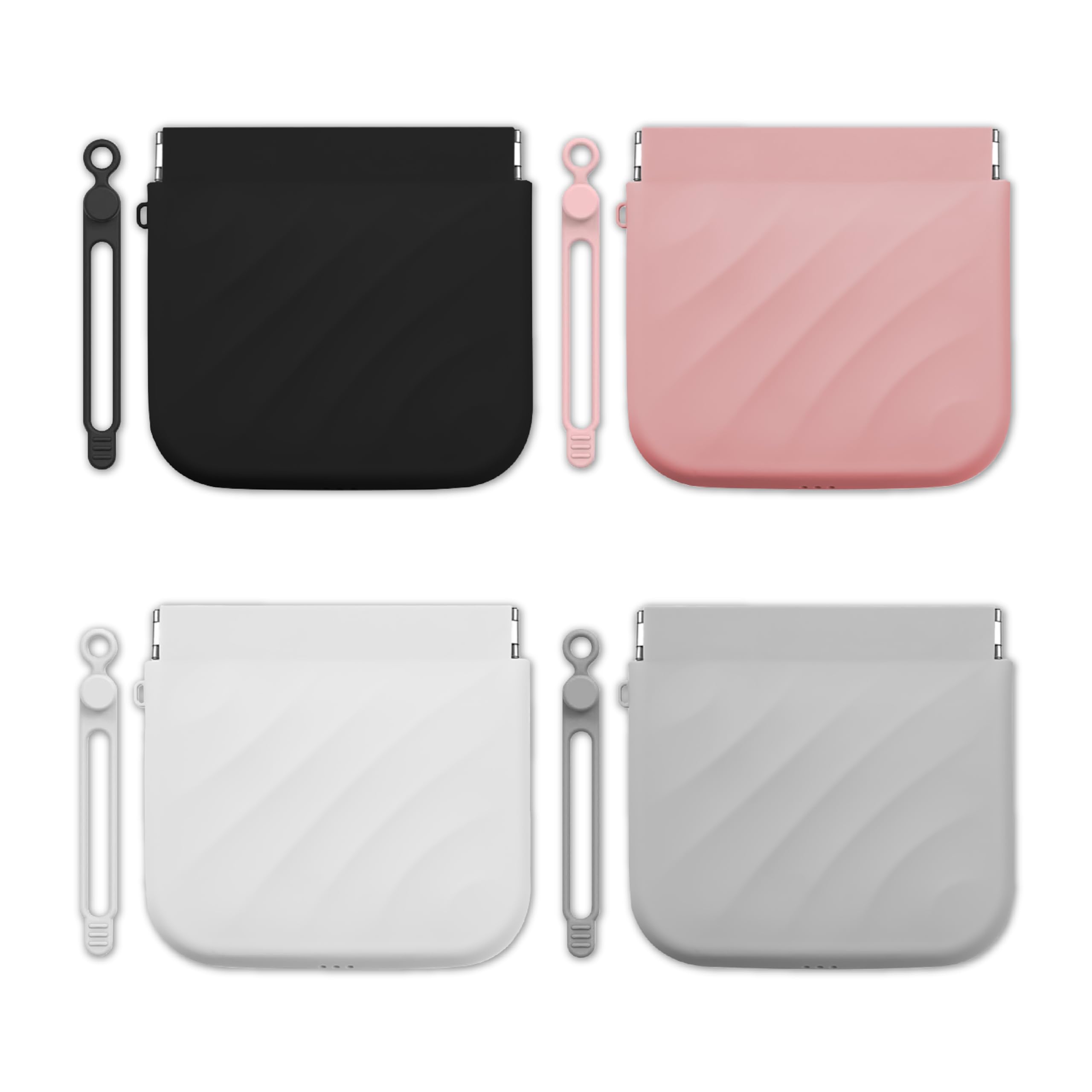 365Home 4-Pack Upgrade Silicone Headphone Organizer, Data Cable Storage Case, Portable Wired Earphone Pouch for Cell Phone Accessories, Storing Earbud, USB Flash Driver, Keys, Mini Lipstick