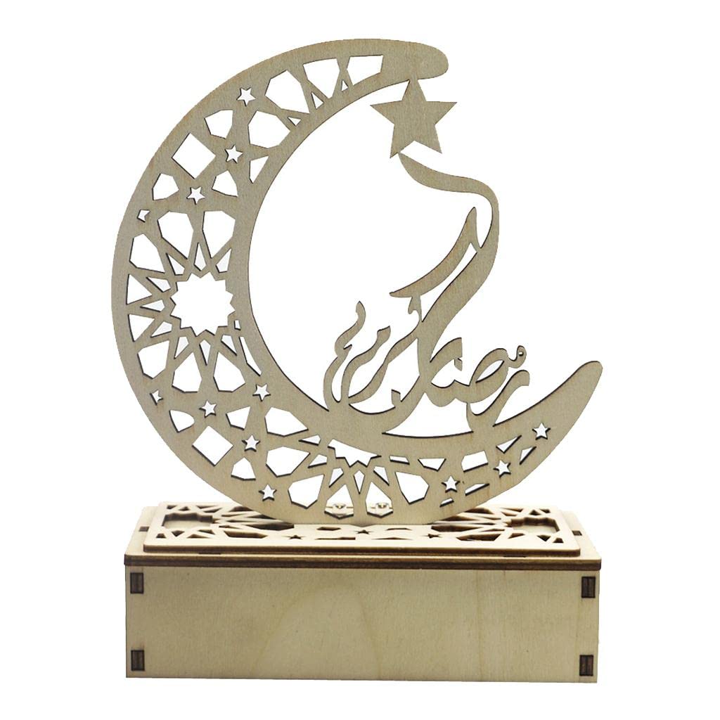 Wooden Eid Mubarak Decor Decorations Islamic Muslim Party Supplies Ramadan-image-32