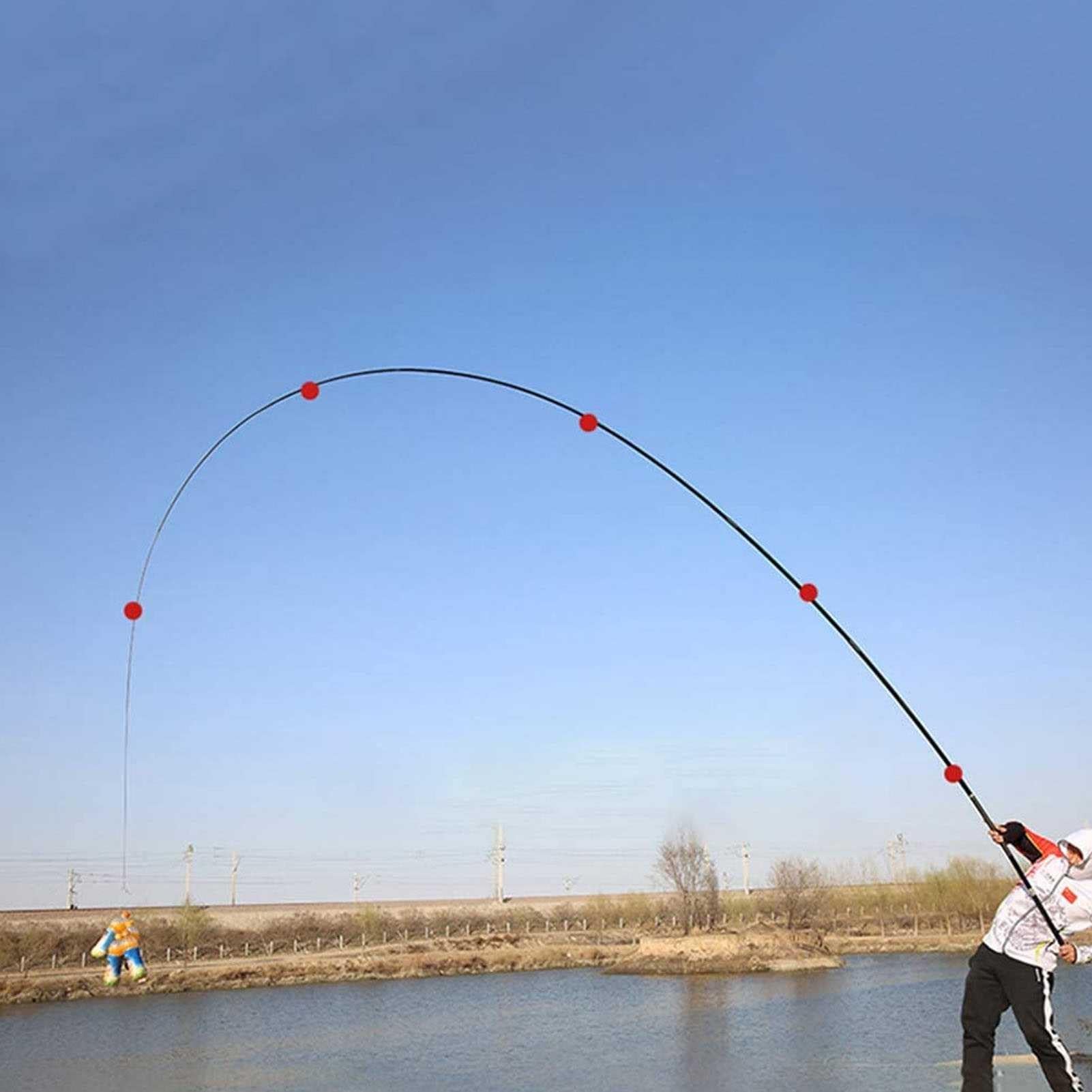 TSHIGO Canne a Pêche au Coup Chinoise Carpe Carbone Télescopique 8m,9m,10m,11m,12m,13m,14m,15m Extensible Canne a Pêche (Size : 10m)