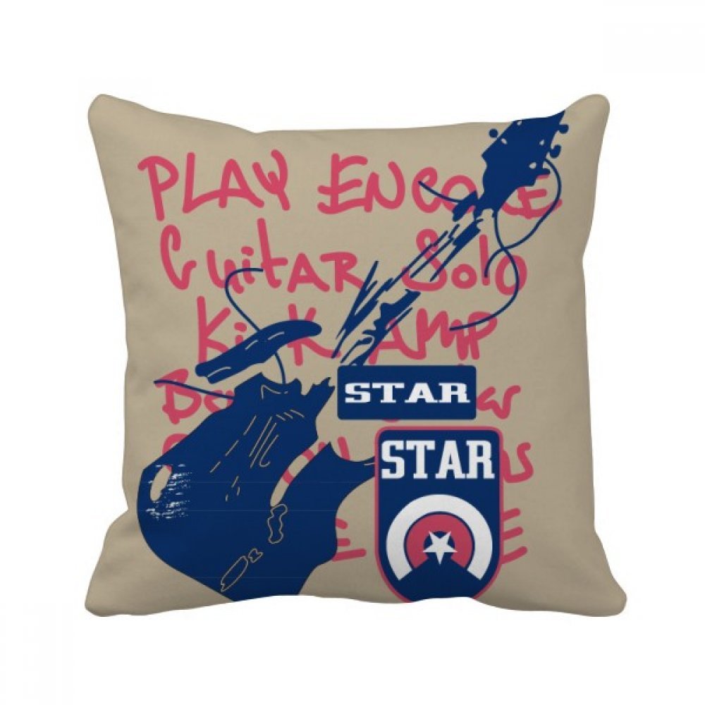 Coussin bleu music backgroundstreet, une idee cadeau originale pour deco de salon